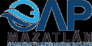 SAP Mazatlan logo featuring blue wave design with text Operadora y Administradora de Playas